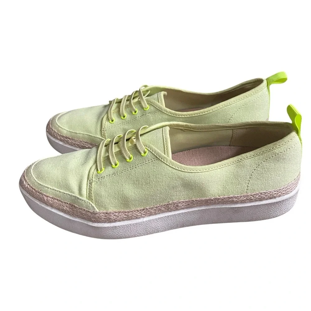 Vionic Jovie Casual Shoe US 8 Yellow Citrine  Lace Up Low Top Comfort